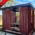 thumbnail image 1 of Bxaolu Waterproof Outdoor Curtains for Patio, Light Filtering Opacity Weatherproof Grommet Outside Curtains for Porch, Pergola, Cabana, 1 Panel, 52W x 84L inch, Wine, 1 of 8