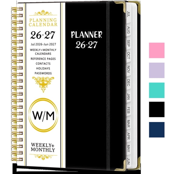 Bxaolu Weekly Planner, Hardcover Weekly & Monthly Calendar Blank Planner, To Do List Notebook, A5 Daily Planner with Spiral Binding, Ideal for Work Home
