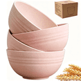 thumbnail image 1 of Bxaolu Wheat Straw Small Bowls 24oz[4PCS] - Unbreakable Dessert Bowls - Mini Bowls for Ice Cream,Snack and Fruits - Microwave & Dishwasher Safe Appetizer Bowls, Pink, 1 of 8
