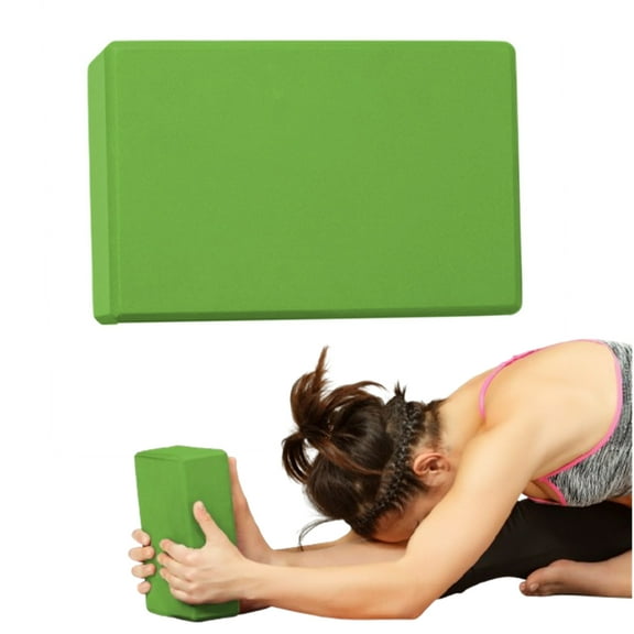 Bxaolu Yoga Block, Lightweight EVA Foam Yoga Brick, Non-Slip Block for Yoga Poses, Pilates, Balance and Flexibility, Green