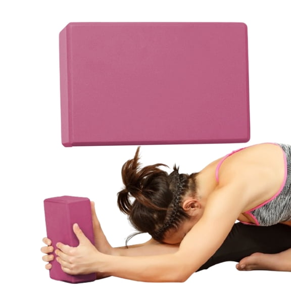 Bxaolu Yoga Block, Lightweight EVA Foam Yoga Brick, Non-Slip Block for Yoga Poses, Pilates, Balance and Flexibility, Pink
