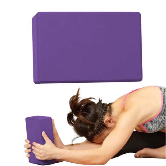 Bxaolu Yoga Block, Lightweight EVA Foam Yoga Brick, Non-Slip Block for Yoga Poses, Pilates, Balance and Flexibility, Purple