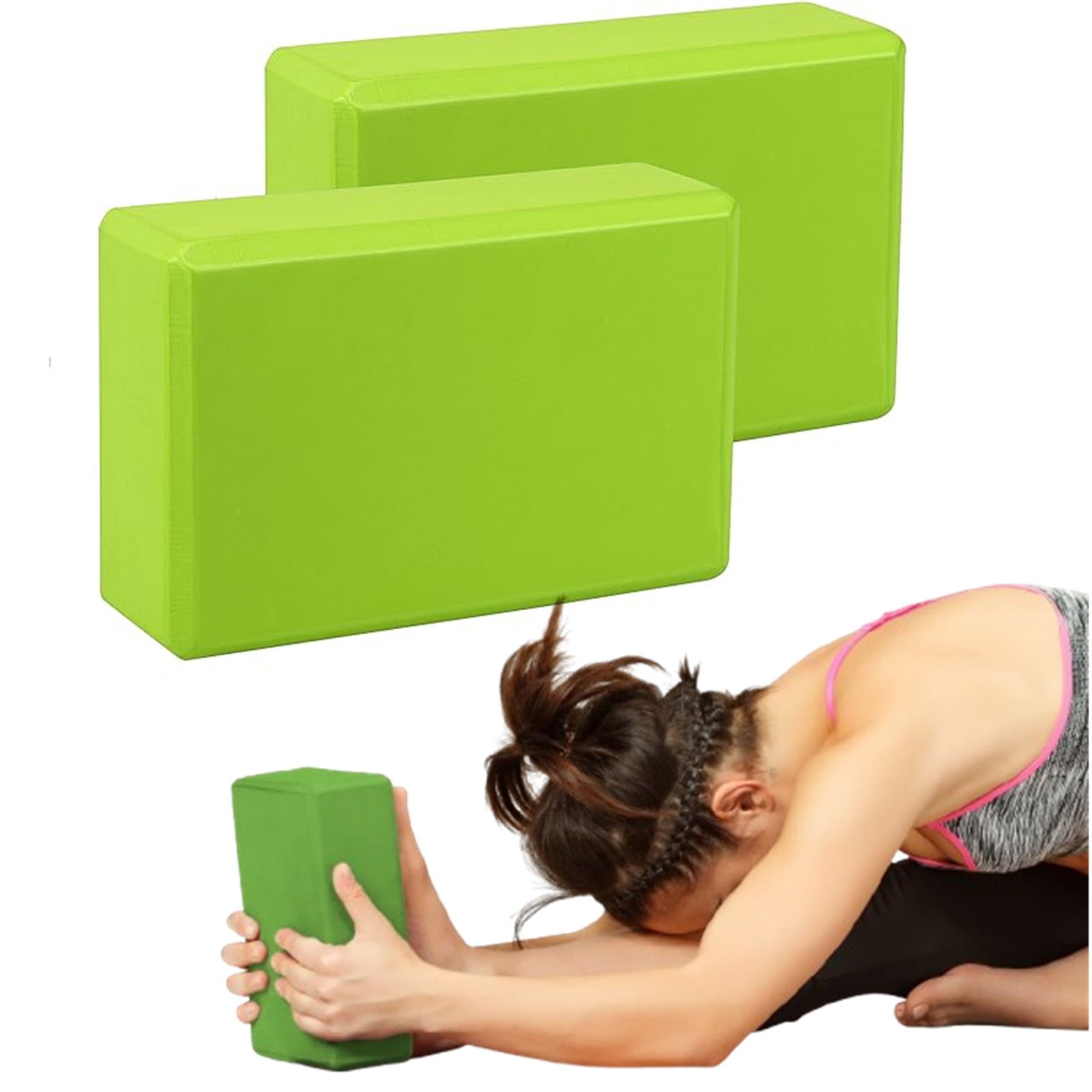 Bxaolu Yoga Blocks 2 Pack, Gym Blocks, Exercise Workout Fitness Bricks ...