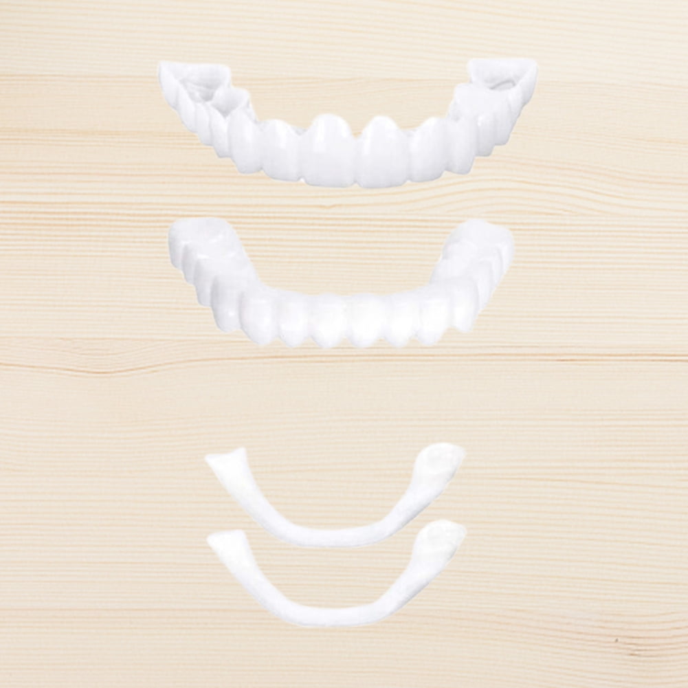 Bxingsfty 2 Pairs Dentures Teeth Denture Care Temporary Teeth Upper