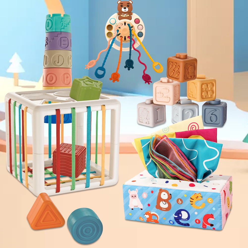 Bxingsftys 21pcs Rattle Sensory Toy Early Developmental Toys Teething