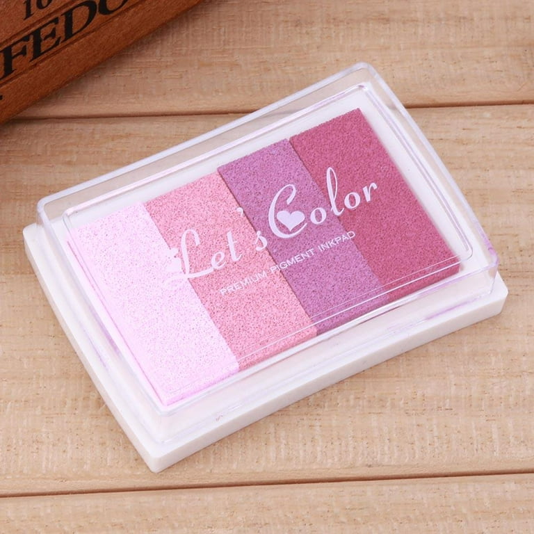 Bxingsftys 4 Colors Gradient Inkpad DIY Stamp Colored Ink Pad Printing  Stationery(2)