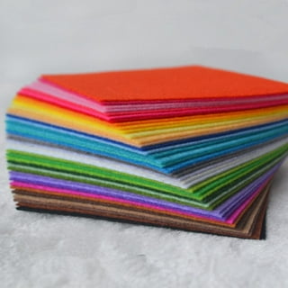 40 Assorted Colors 1MM Thick Small Felt Fabric Sheet Pieces Nonwoven  Patchwork Sewing Felt Squares Pack for Kids Adult DIY Art Craft Project,  40PCS