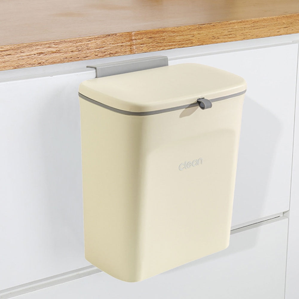 Bxingsftys 7/9L Compost Bin Wall Mounted with Sliding Lid Kitchen