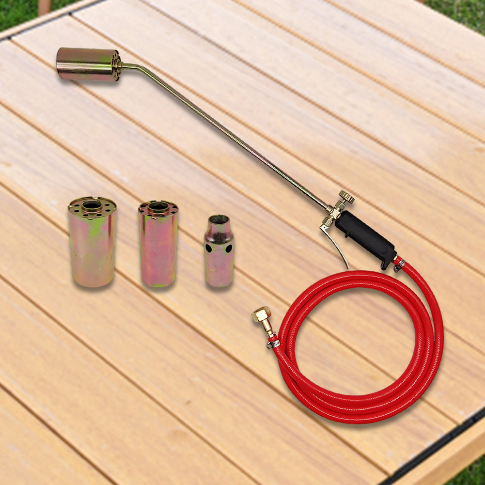 Bxingsftys Burner Gun with 3 Nozzles LPG Gas Igniter for Culinary
