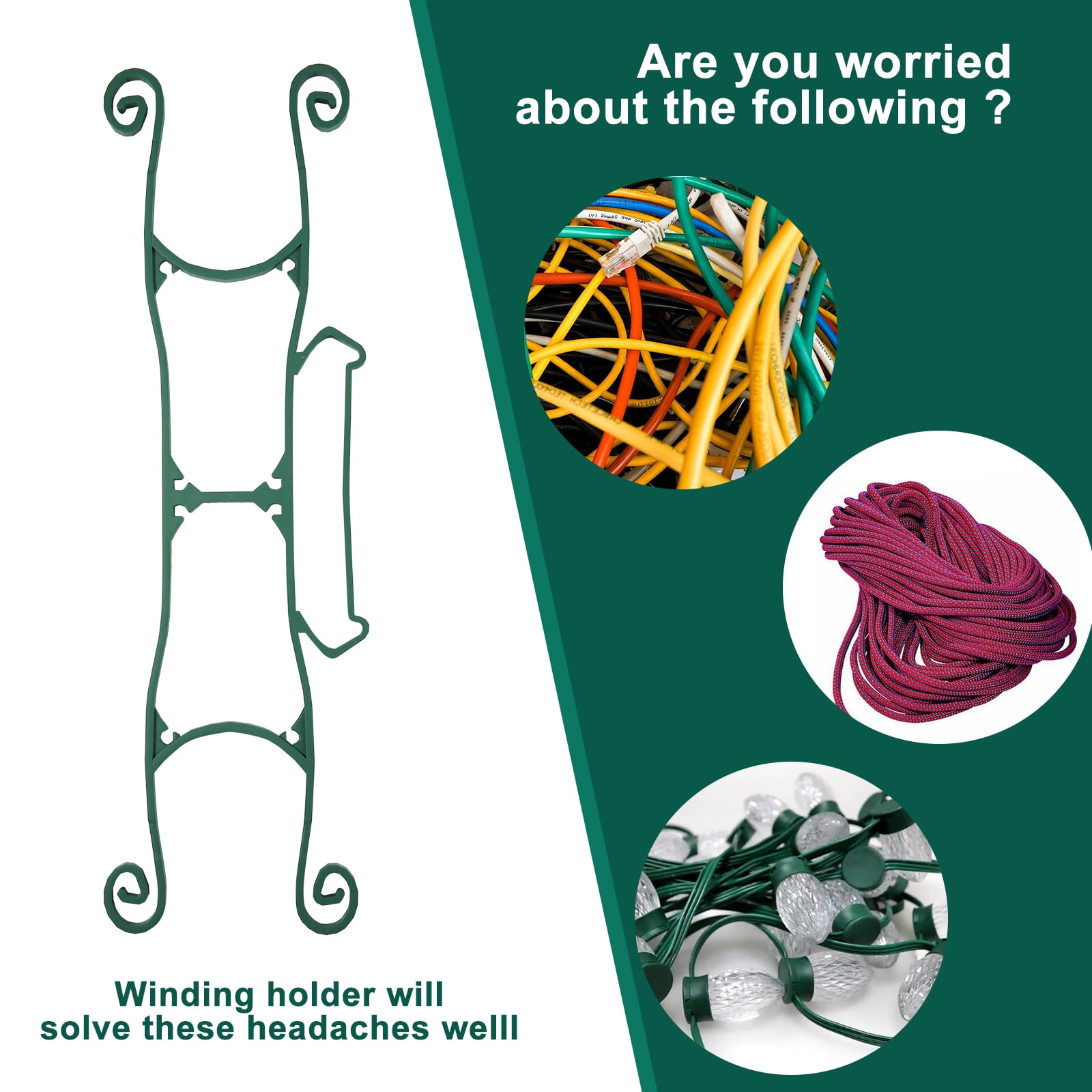 Bxingsftys Christmas Lights Cord Reel Storage Holder Wind Up Cord