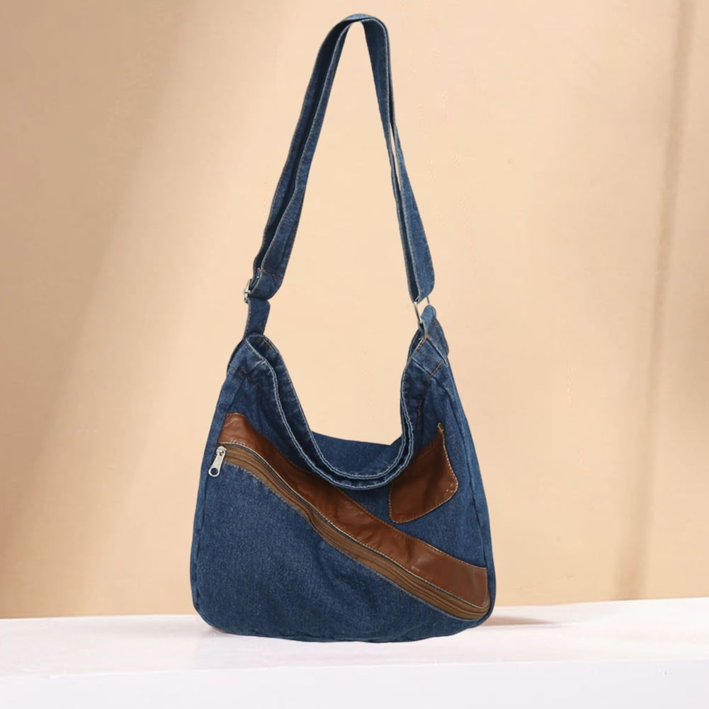 Bxingsftys Female Denim Shopper Bag Messenger Bag Large Handbag ...