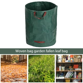 MYITYARD Leaf Bags, 2 Pack 33 Gallon Large Square Reusable Lawn Garden Bags  for Leaf Collection, Fold-able Yard Waste Bag with Handles, Green