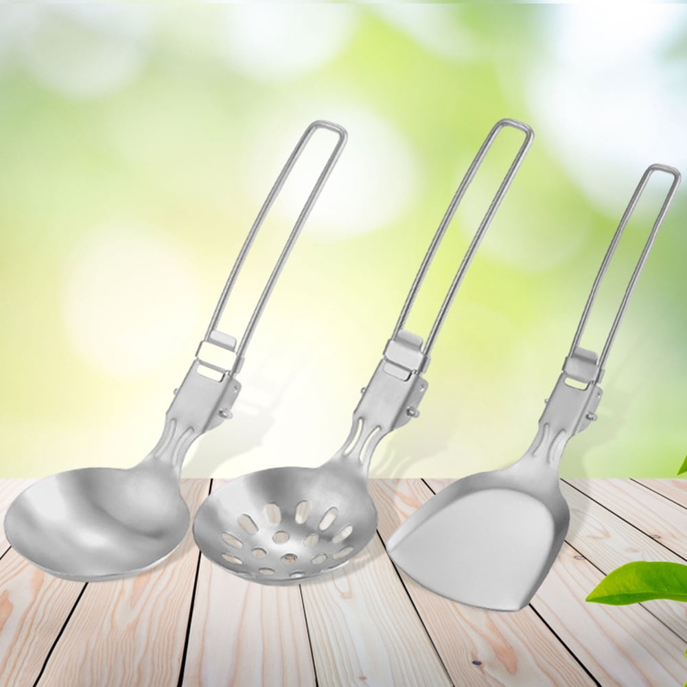 Bxingsftys Folding Camping Cookware Set 304 Stainless Steel Camp