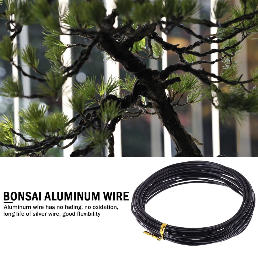 Limei Bonsai Wire, 6 Sizes of 1mm, 1.5mm, 2mm, 2.5mm, 3mm, 3.5mm Black  Aluminum Wire, 5m Bonsai Tool Kit for Bonzai Trees Indoor 