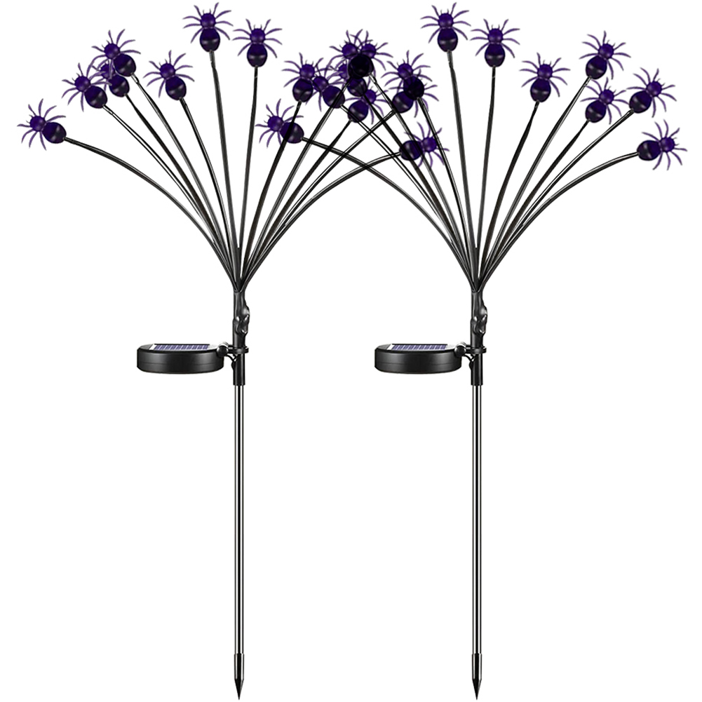 Bxingsftys Solar Powered Pathway Lights LED Halloween Swaying Lights