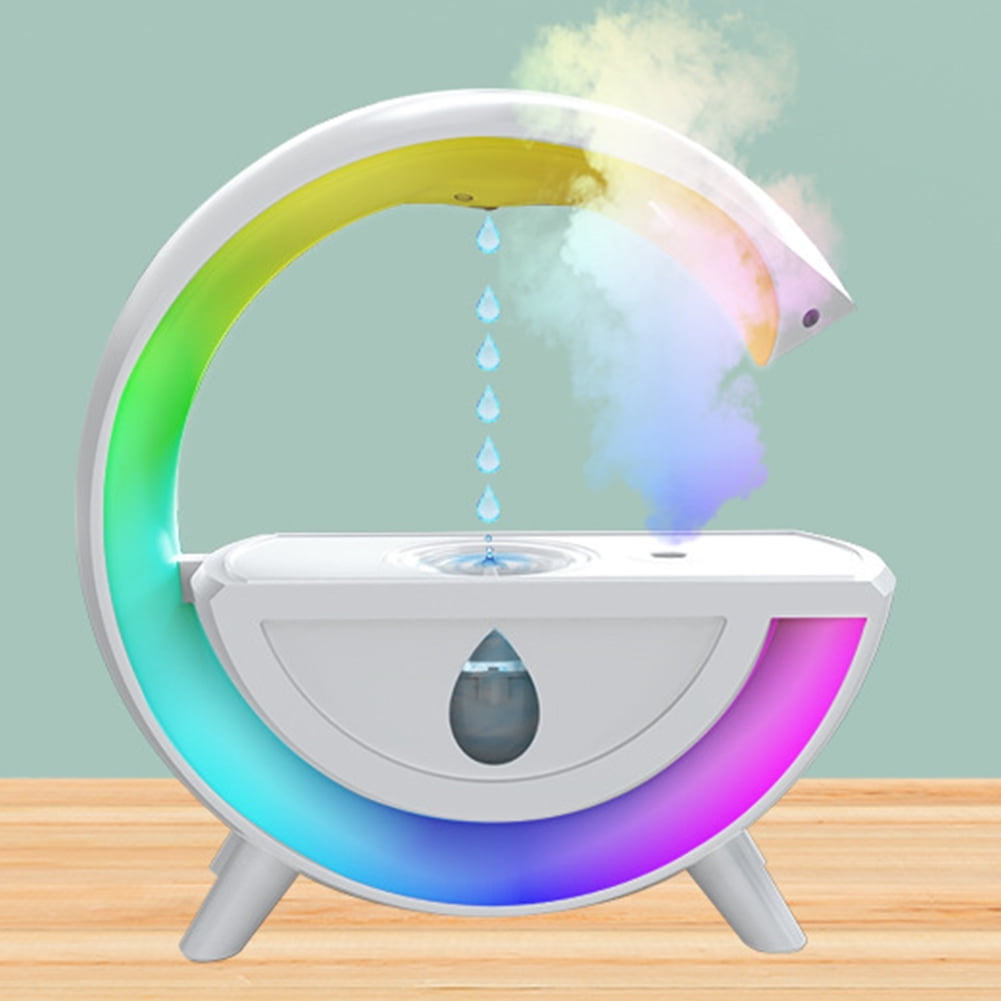 NA# Anti-Gravity Water Droplet Humidifier Bedroom Office Desktop Fog  Visible USB Air Humidifier Shutdown Protection 800ml Water Tank Led  Intelligent