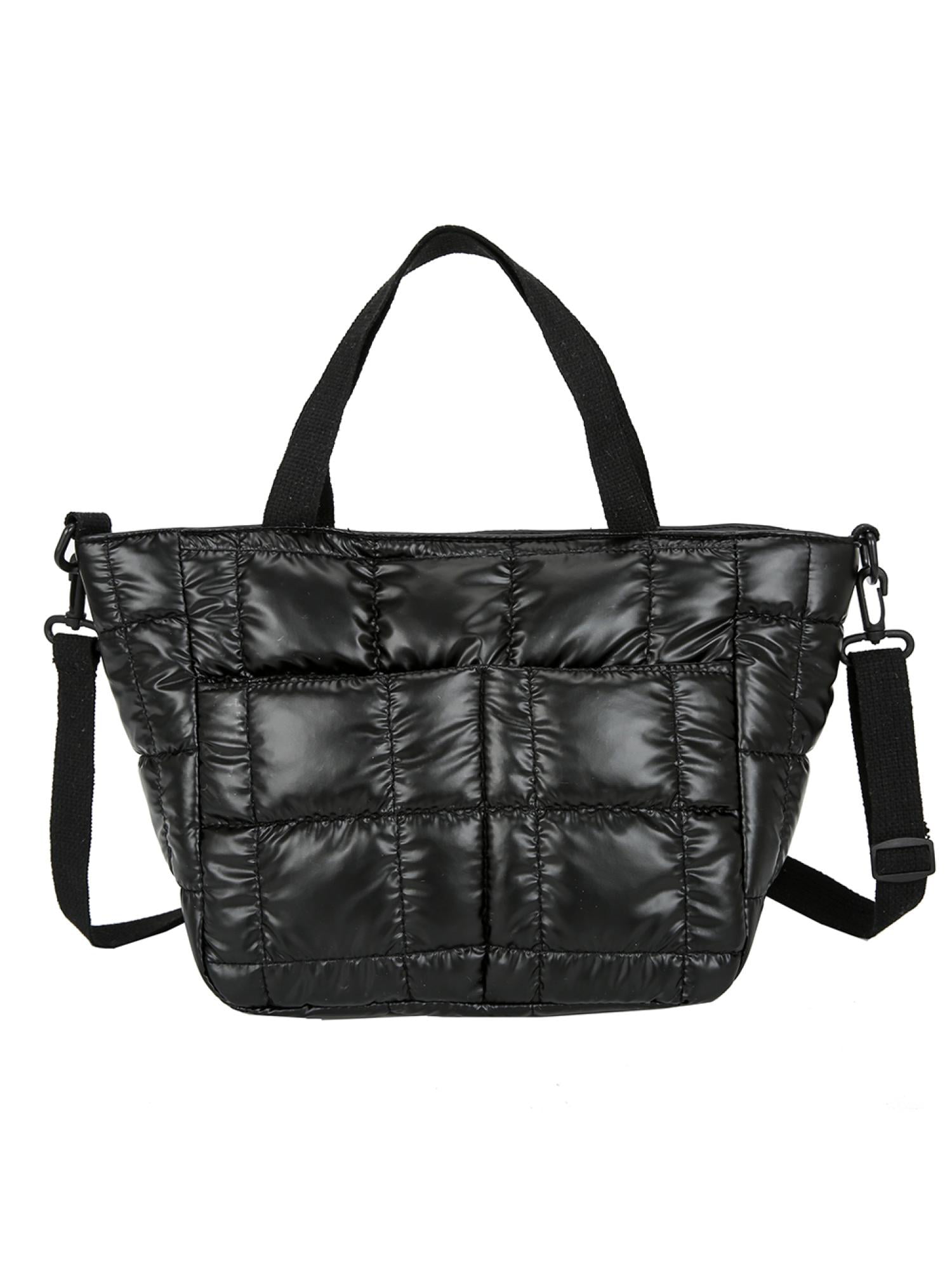 Bxingsftys Women Lattice Quilted Shoulder Bags Female Shopping Bag Large  Nylon Tote Handbag 