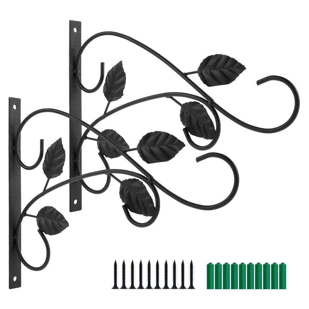 Bxmavoj Metal Hanging Basket Brackets Outdoor Garden WallMounted Plant