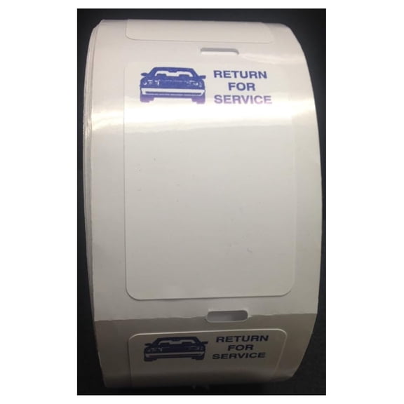 Bxrc Static Cling Return for Service White Labels for Thermal Printer Oil Quantity 1000 (2 Rolls) (A42)