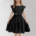 thumbnail image 1 of Bxsruta A-LineSleeve Summer Dress, Round Neck Casual Style, Breathable Fabric for Daily Activities, 1 of 8