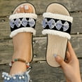 thumbnail image 1 of Bxsruta Adjustable Knot-Design Beach Slides, Lightweight EVA Sandals with Textured Sole for Women, 1 of 8