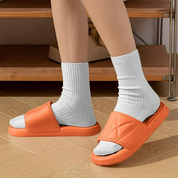Bxsruta Anti-Slip Bathroom Slippers with Contoured Footbed, Quick-Dry PVC Material for Home & Spa Environments