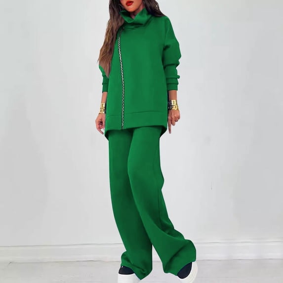Bxsruta Athletic Sets for Women, Fleece-Lined Women's Casual Sweatshirt and Pants Set, Long Sleeve Sportswear