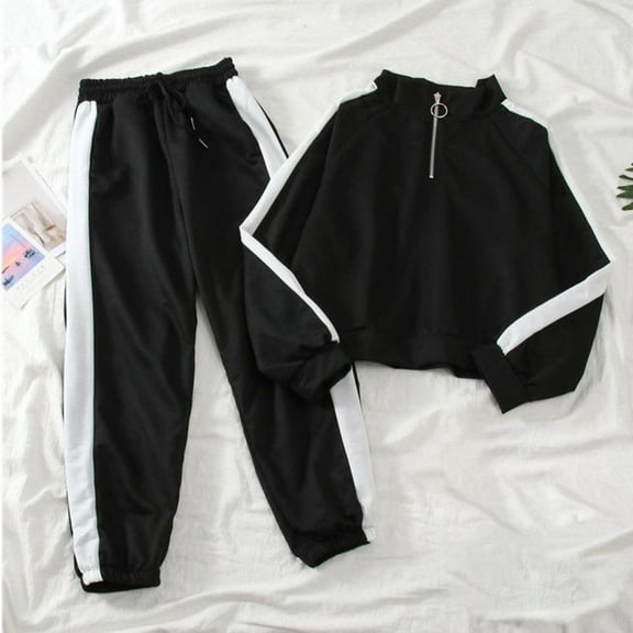 Bxsruta Athletic Sets for Women, Loose Fit Women's Hooded Tracksuit Set for Casual Sports, Long Sleeve Outfit with Stretchy Fabric