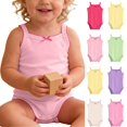 thumbnail image 1 of Bxsruta Baby Bodysuit Sleeveless Cotton Romper for Infants Everyday Wear, 1 of 8