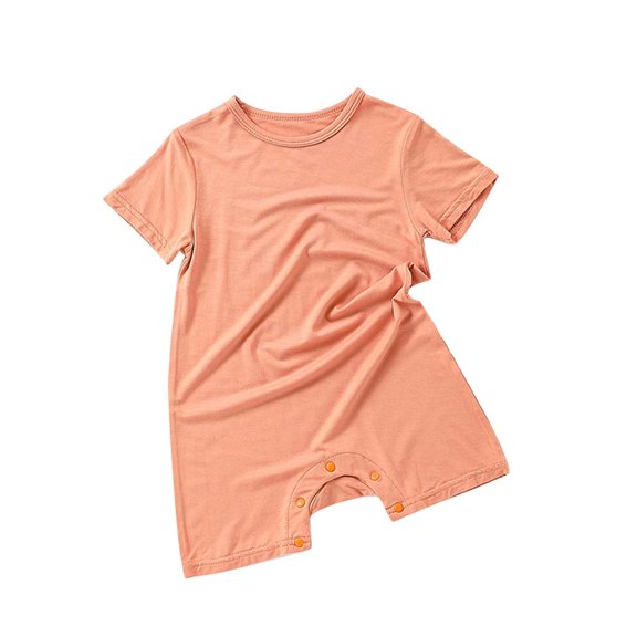 Bxsruta Baby Boy Clothes, Child'S Summer Jumpsuit Boys and Girls Baby Botton Short Sleeve Round Neck Cute Solid Shorts Rompers