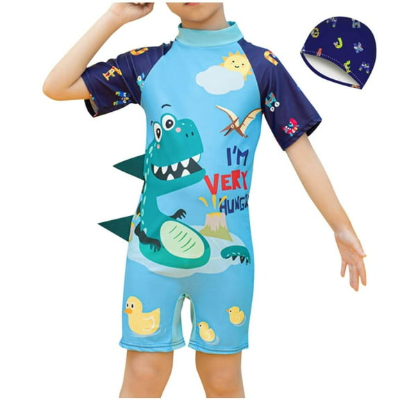 Bxsruta Baby Boy Swimsuit, Fashion Boys Summer Print Cute Jumpsuit Swimsuit Short Sleeved Shorts Swimsuit