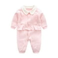 thumbnail image 1 of Bxsruta Baby Clothes for Girls, Cozy Cotton Baby Union Suit, Bodysuit with Easy Diaper Access, Full-Cover Long Sleeve Infant Romper for Snuggly Comfort, 1 of 5