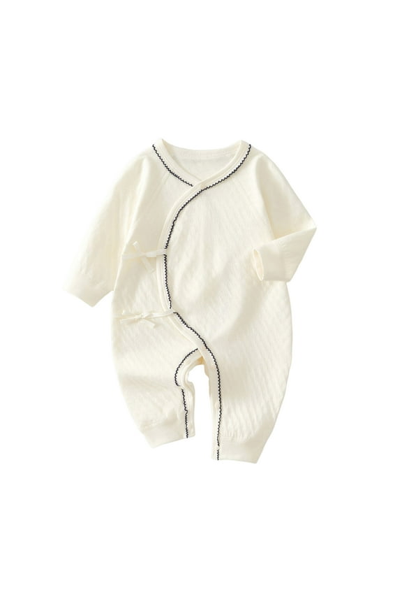 Baby Clothes for Girls, Ring-Spun Cotton Button-Up Bodysuit, Ultra-Soft Infant Jumpsuit with Expandable Shoulders