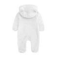 thumbnail image 1 of Bxsruta Baby Clothes for Girls, Warm Fleece-Lined Baby Jumpsuit, Cozy Long-Sleeve Hooded Romper, Infant Winter Wear, 1 of 4