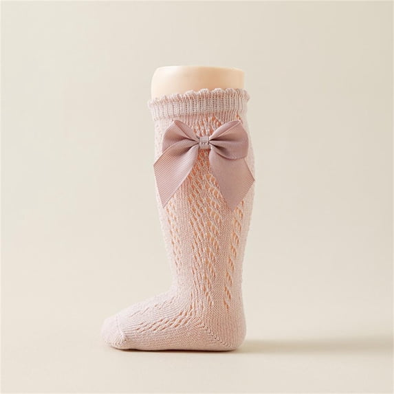 Bxsruta Baby Girls and Boys Knee-High Ruffle Socks, Breathable Cotton, for Everyday Comfort and Holiday Parties