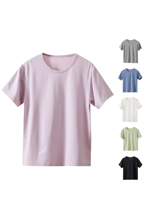 Boys & Girls Breathable Mesh Short Sleeve T-Shirt for Everyday Casual & Play, Comfort Fit Poly-Cotton Blend Top for Toddler to Teen