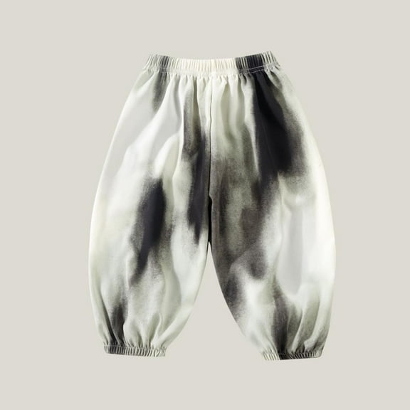 Bxsruta Children's Mosquito Repellent Pants Are Lightweight Breathable Cool and Loose Fitting Ankle Pants for Summer Black