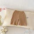 thumbnail image 1 of Bxsruta Children's Summer Solid Color Lightweight and Comfortable and Casual Elastic Shorts for Kids Khaki, 1 of 6