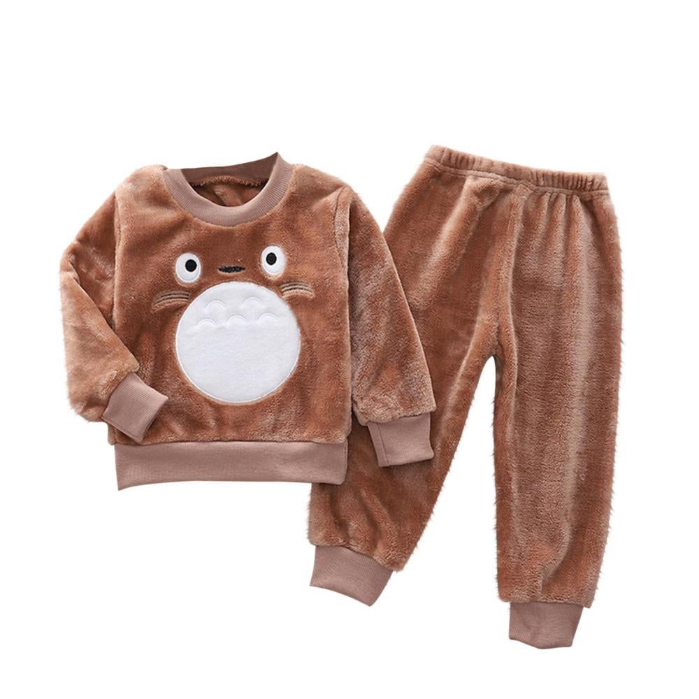 Bxsruta Children's Two-Piece Set, Print Long Sleeve Round Neck Top and ...
