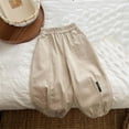 thumbnail image 1 of Bxsruta Children's Work Pants New Style Pants for Boys and Thin Casual Versatile Leg Tied Pants Big Children's Pants Beige, 1 of 6