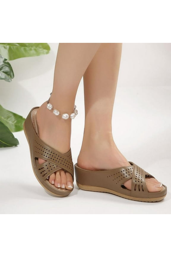 Chunky Sole House Slippers with Anti-Slip Base, Lightweight Indoor/Outdoor Footwear