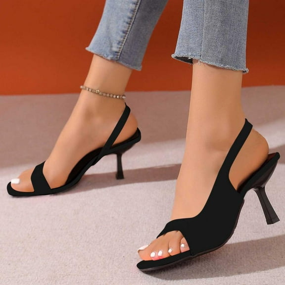 Bxsruta Classic Nude Stiletto Pumps with Back Strap, Women's Dress Shoes for Work & Formal Events