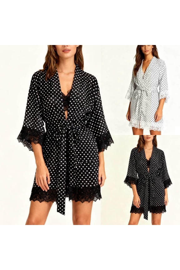 Couple's Matching Satin Pajama Set 4-Piece Long Sleeve Button Down Sleepwear with Elastic Waist for Home Lounge