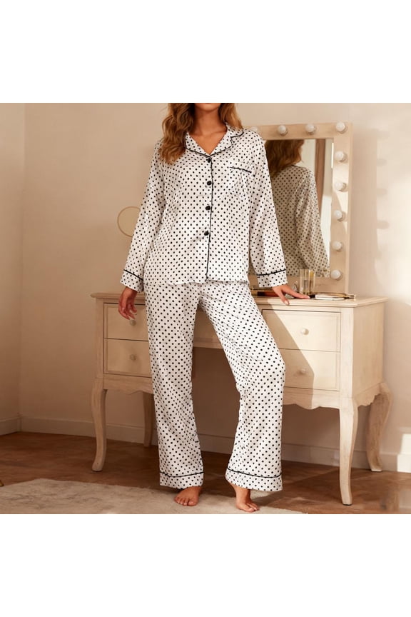 Couple's Satin Pajama Set Long Sleeve Button Down Sleepwear, Soft Lounge Wear for Women & Men, Matching Pjs with Elastic Waist, Gift Idea