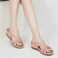 thumbnail image 1 of Bxsruta Floral-Embossed Wedge Slides with Contoured Footbed, Supportive Summer Walking Shoes, 1 of 5