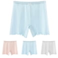 thumbnail image 1 of Bxsruta Girls Breathable Cotton Lined Shorts Solid Color Anti Chafing Flat Leggings Undershorts, 1 of 5