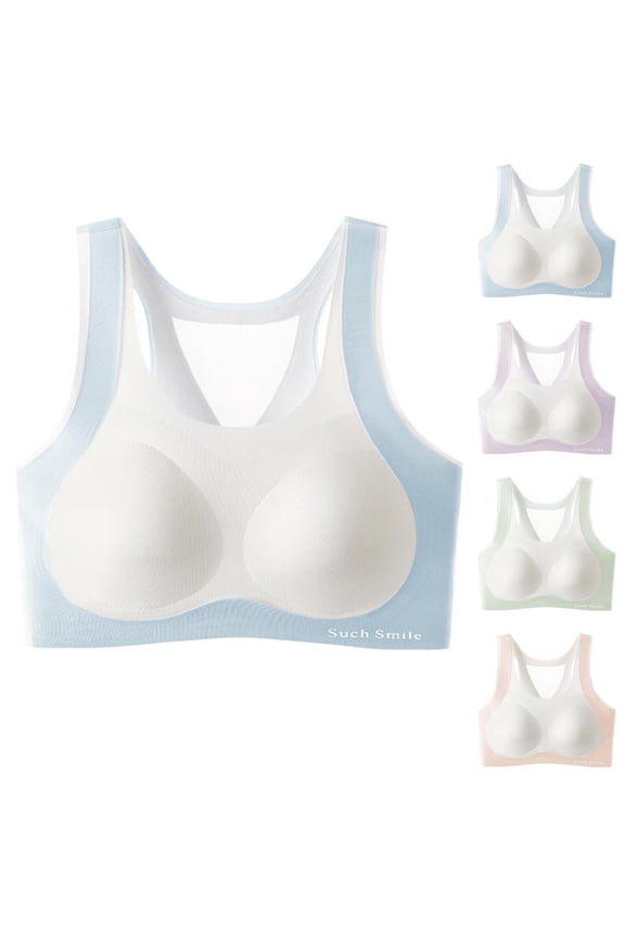 Girls Padded Training Bras Seamless Wireless Sports Bra for Teen Girls Ages 8-18