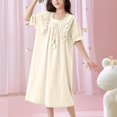 thumbnail image 1 of Bxsruta Girls' Short Sleeve Ruffle Home Dress, Comfortable Round Neck Design for Relaxed Wear, Daily Leisure, and Photography, Soft Fabric, 1 of 7