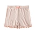 thumbnail image 1 of Bxsruta Girls Shorts, Child's Summer Leggings Shorts Girls Solid Elastic Waist Bow Short Pants Medium-sized Children's Outerwear Pants, Pink 5 Years, 1 of 4