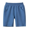 thumbnail image 1 of Bxsruta Girls Shorts, Child's Summer Solid Boys and Girls Baby Botton Short Pants Denim Cute Shorts Overalls, Blue 2 Years, 1 of 4